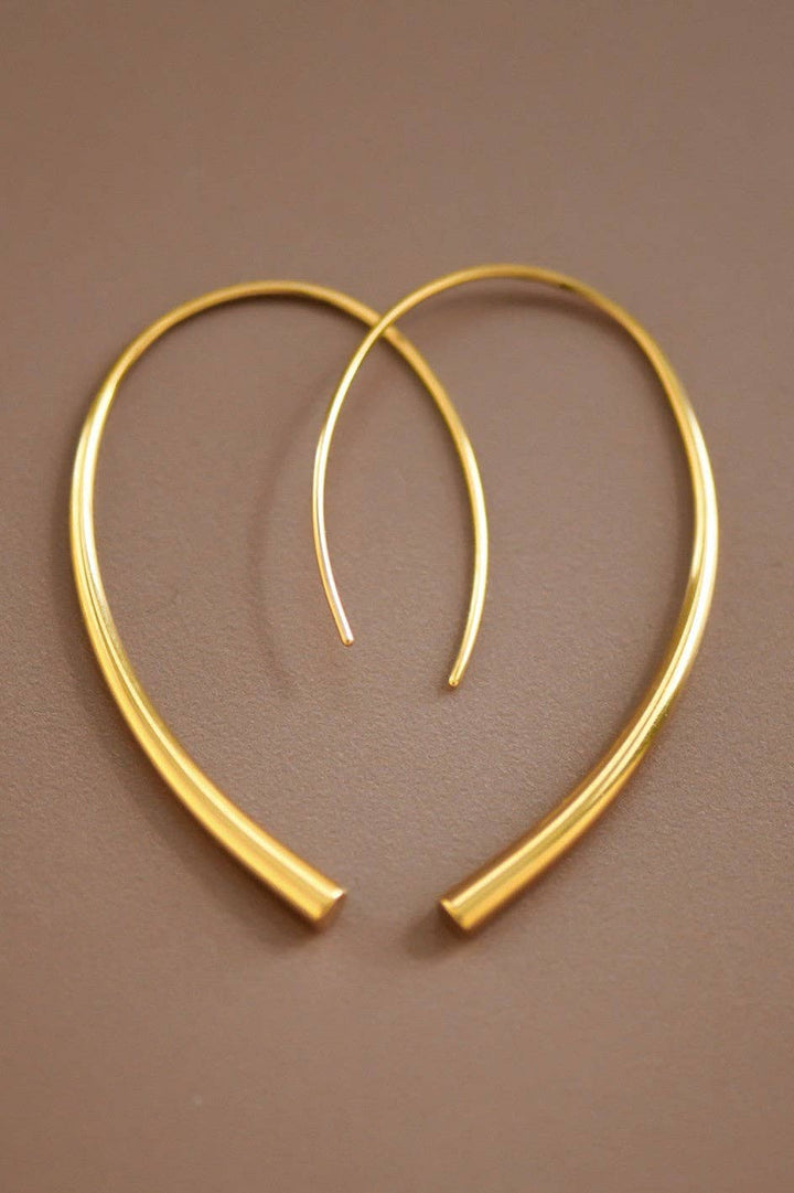 18K Gold PVD Plated Waterproof Stainless Steel Hoop Earrings