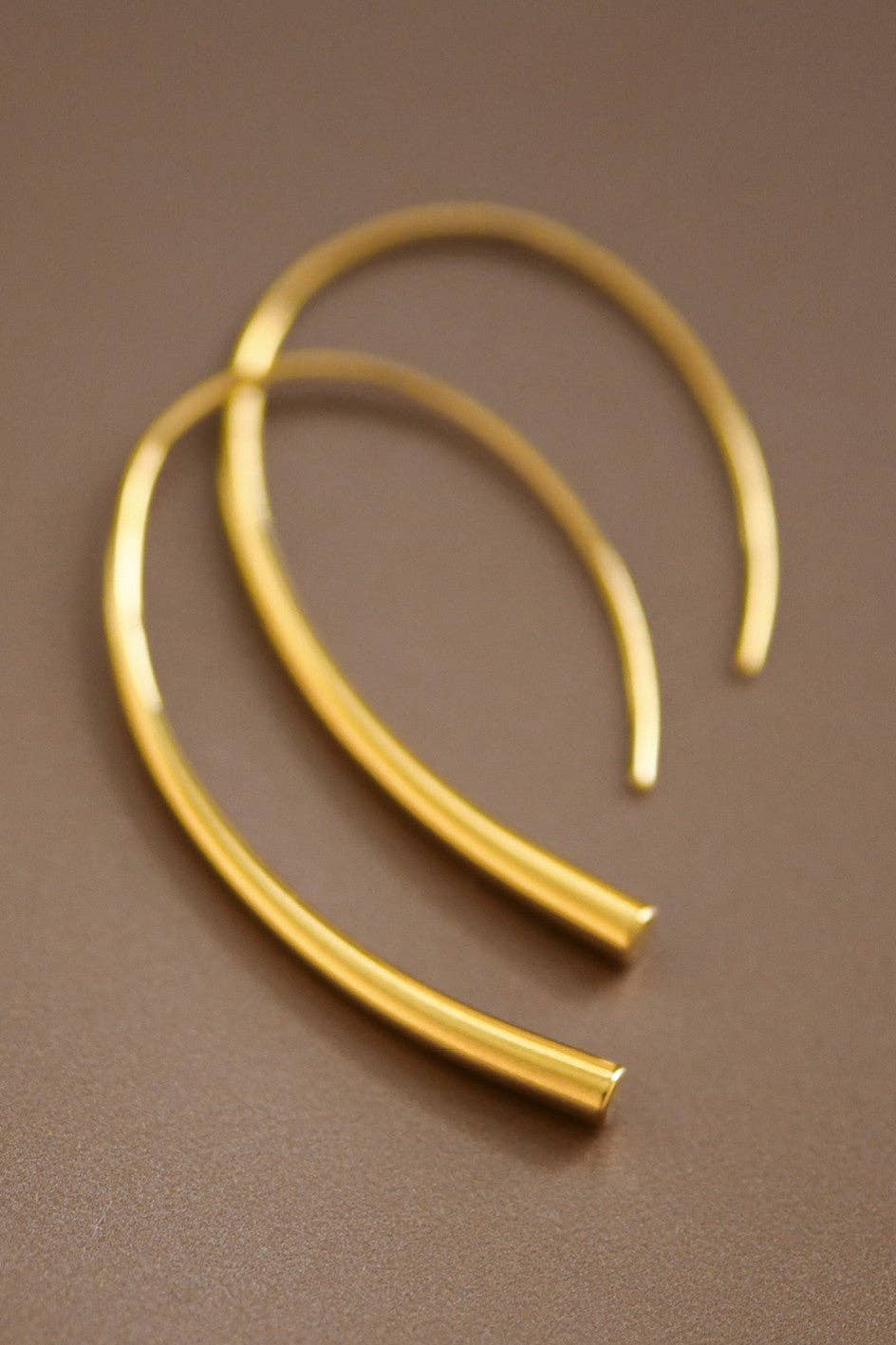 18K Gold PVD Plated Waterproof Stainless Steel Hoop Earrings