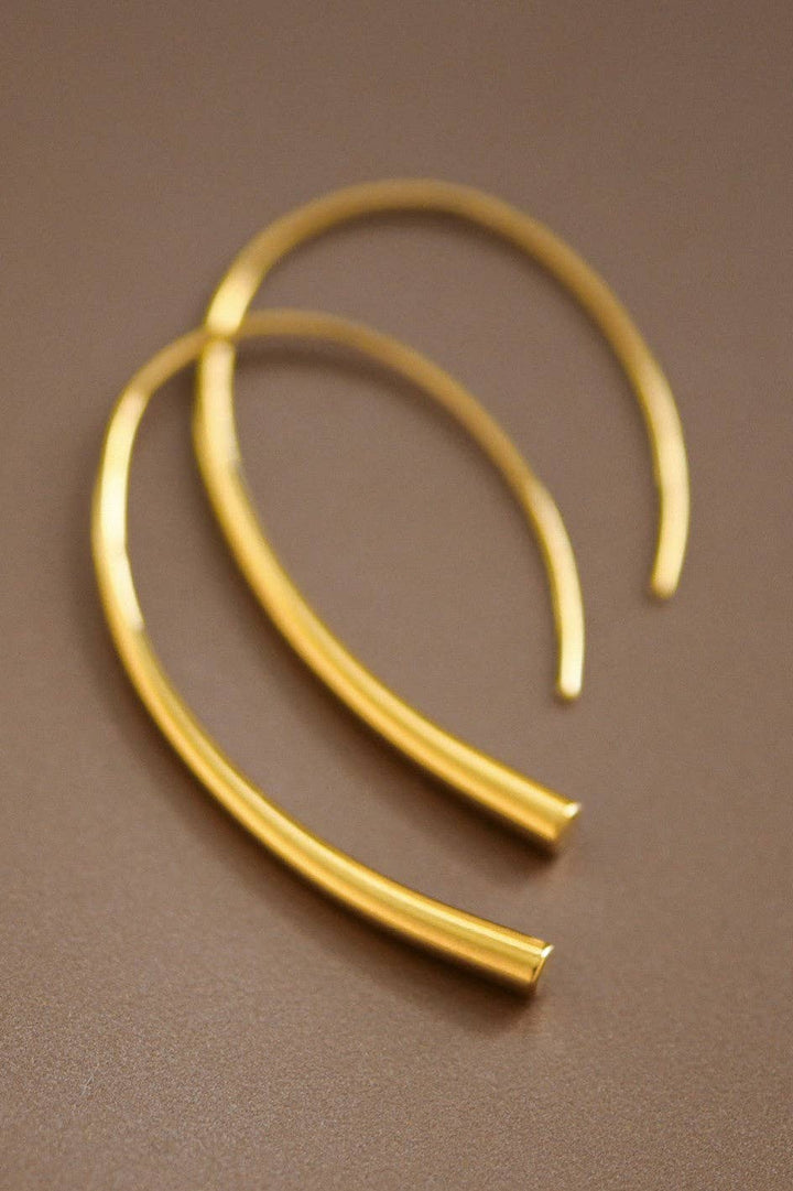 18K Gold PVD Plated Waterproof Stainless Steel Hoop Earrings