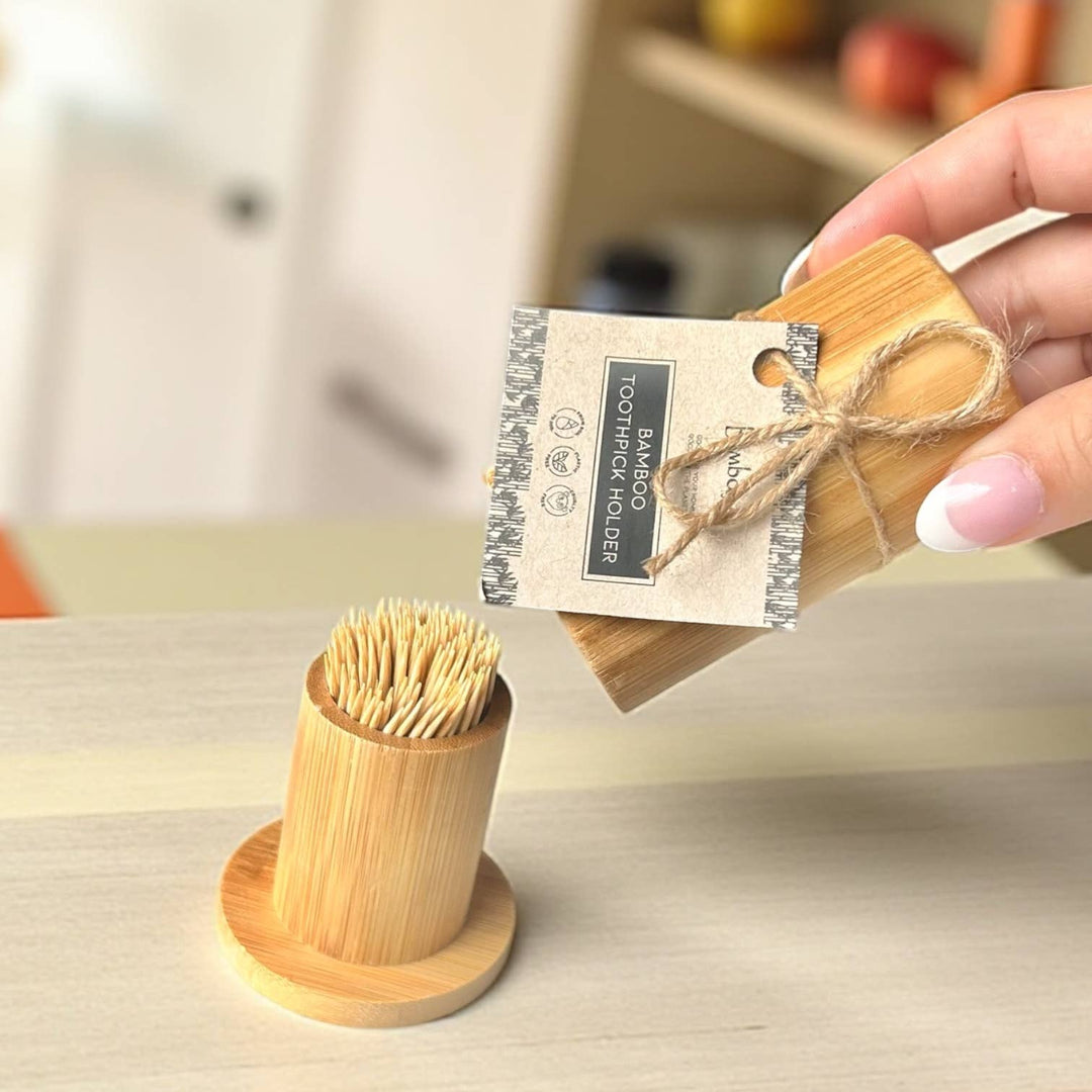 Bamboo Toothpick Holder