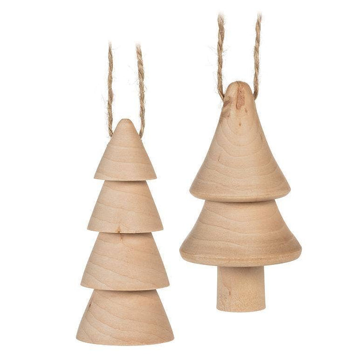 Small Tree Ornament-2 Assorted 3.5"H