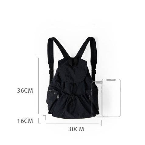 Solid Color Nylon Backpack