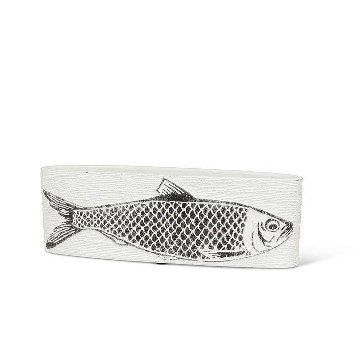 Metallic Fish Oval Planter