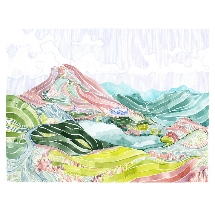"Alpine Quilt" Lakes of the Clouds Print