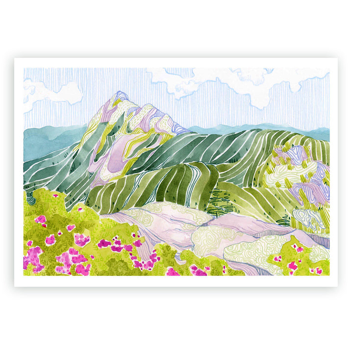"Azalea Outlook" Mt Chocorua Print