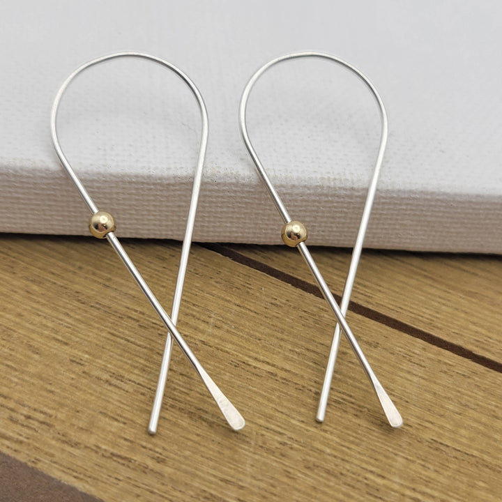 Sterling Silver Wishbone Threader Earrings