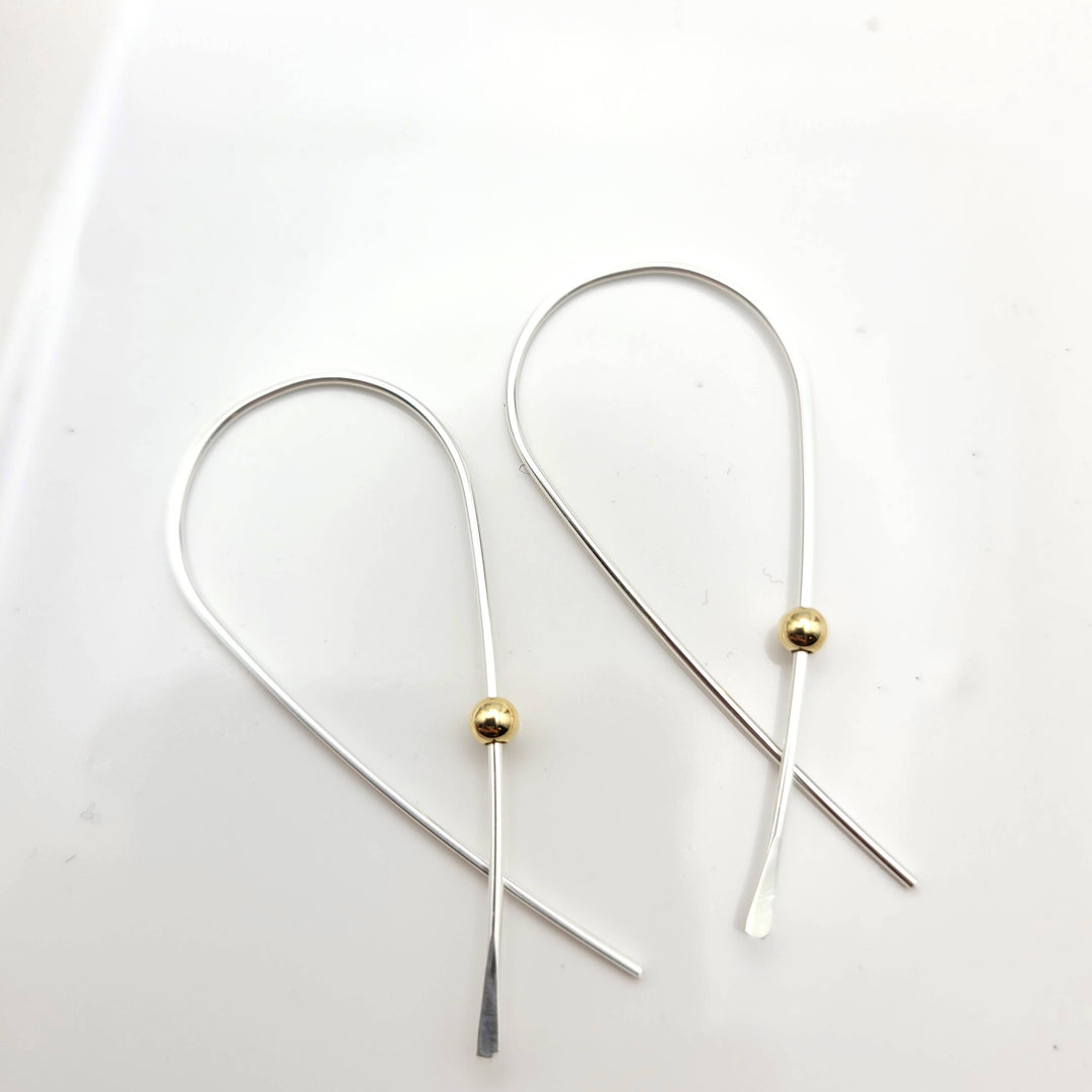 Sterling Silver Wishbone Threader Earrings