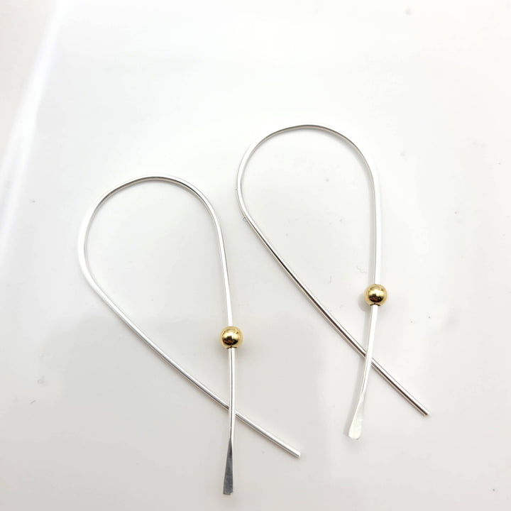 Sterling Silver Wishbone Threader Earrings