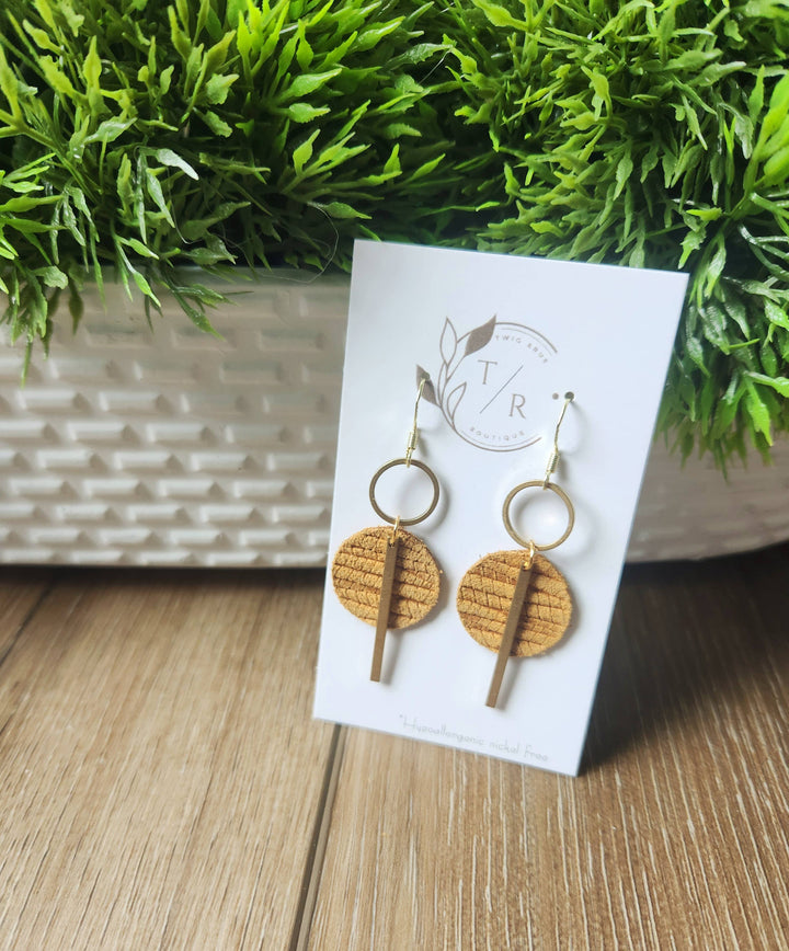 Mini-Jude Genuine Leather Earrings