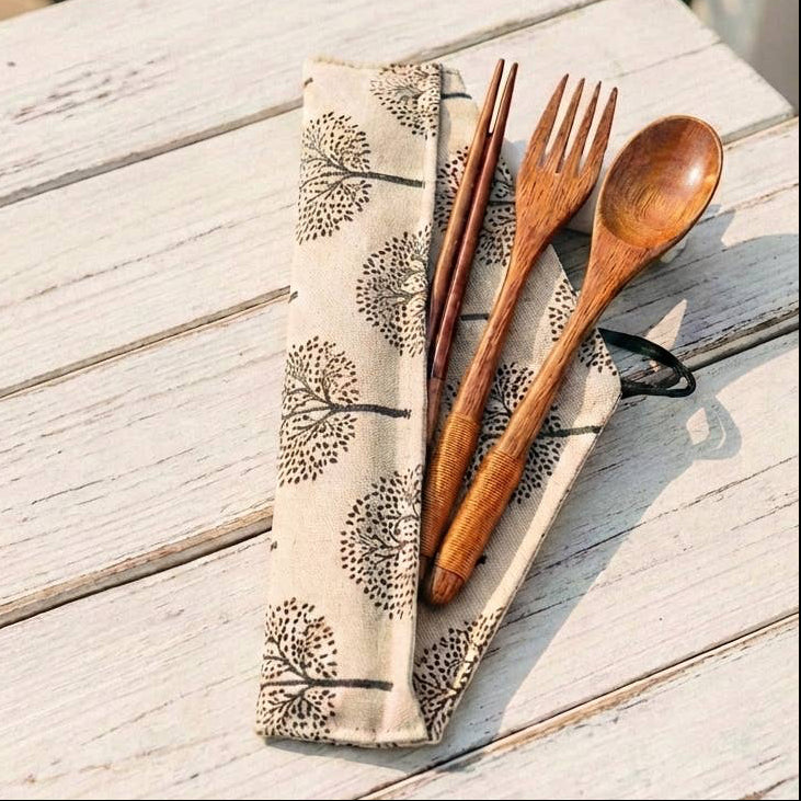 White Coconut Utensil Cutlery Set