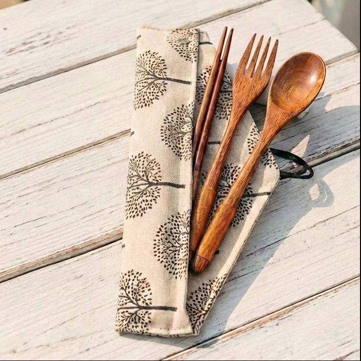 White Coconut Utensil Cutlery Set