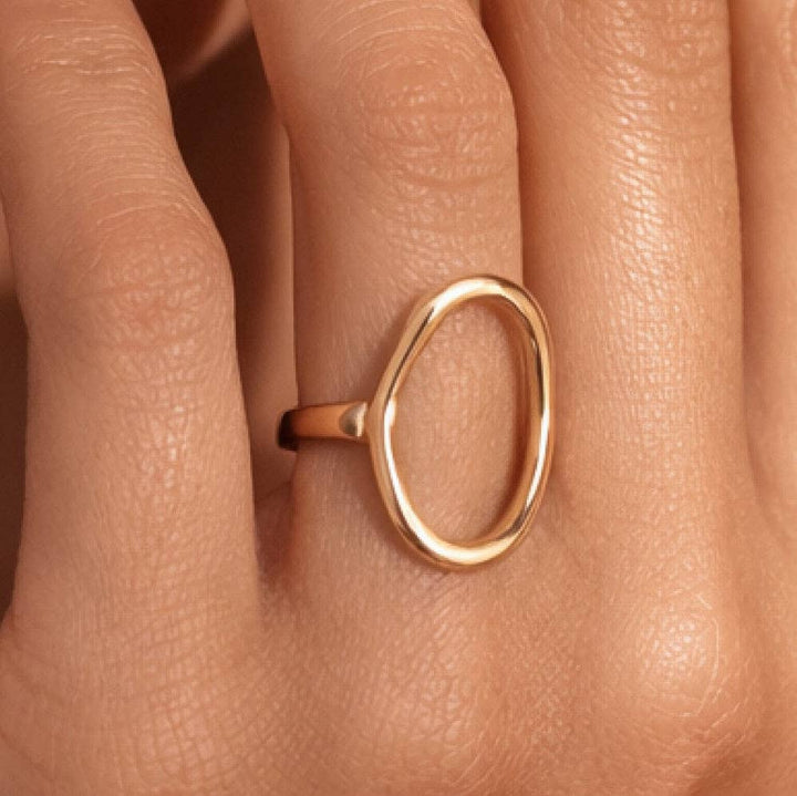 18K Gold Plated Waterproof Stainless Steel Ring