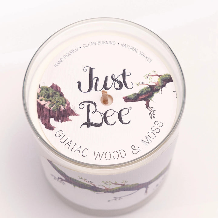 Guaiac Wood & Moss Candle by Just Bee