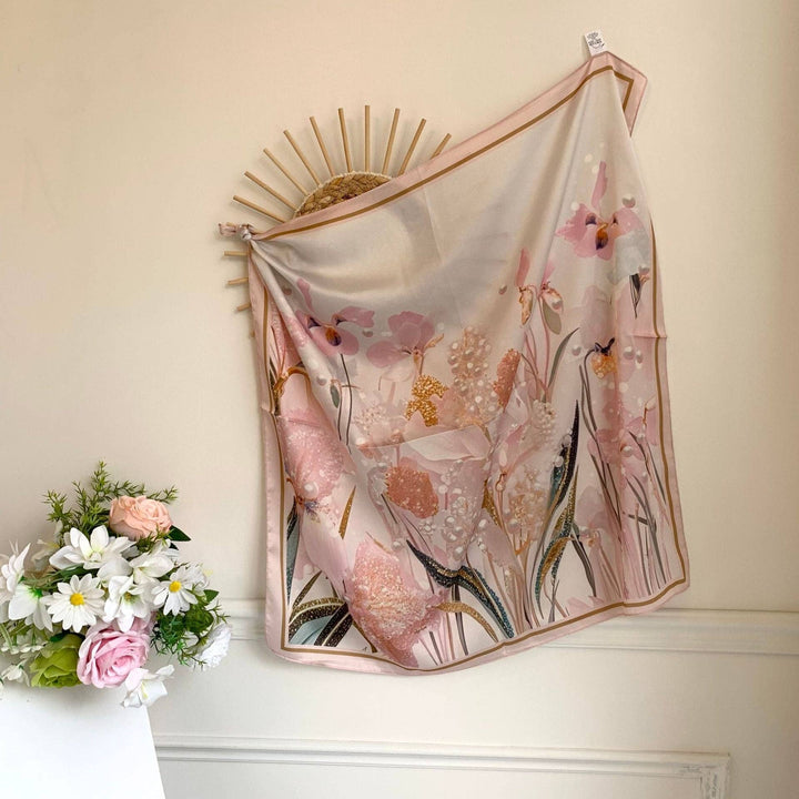 Colorful Print Square Scarf