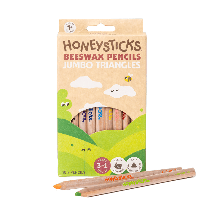 Beeswax 10pk  Pencils Jumbo Triangles