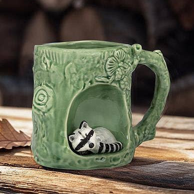 Tree Look Raccoon Mug