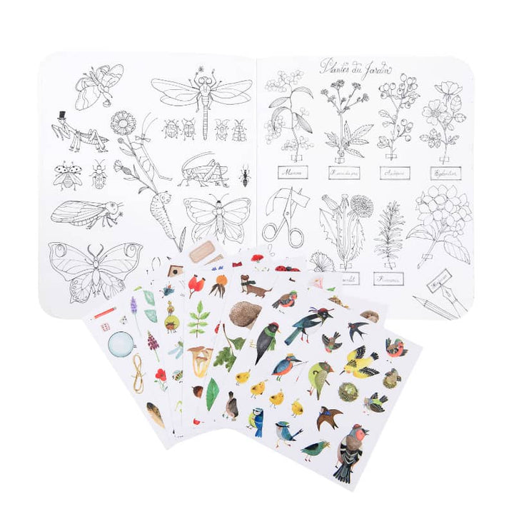 La Botaniste Garden Theme Coloring Book w/ Stickers