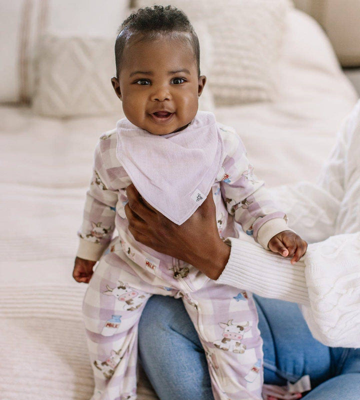 Organic Cotton Baby Bandana Bibs set of 5 Pink/Sand