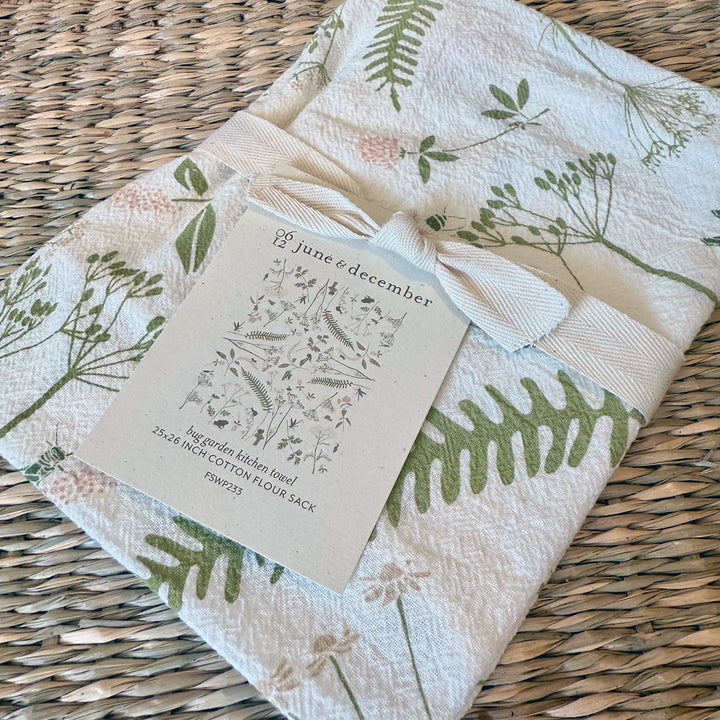 Bug Garden Kitchen Tea Towel
