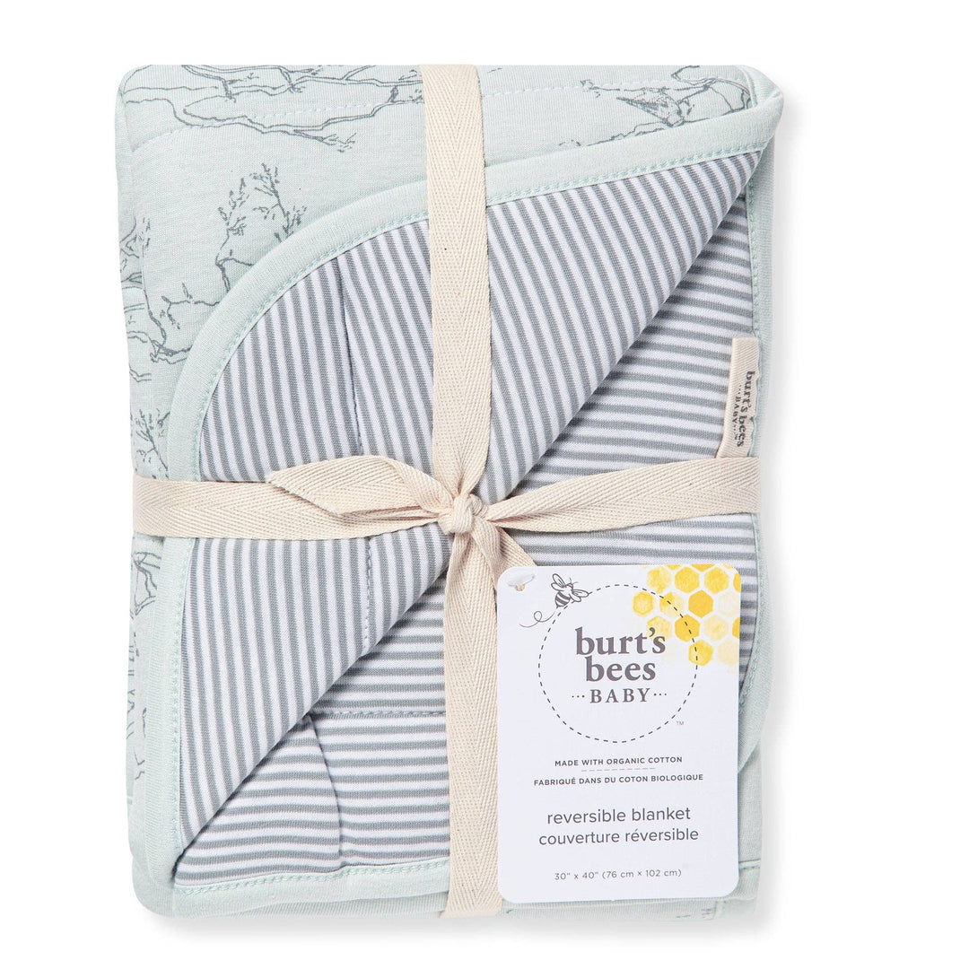 Swaying Branches Organic Cotton Reversible Baby Blanket