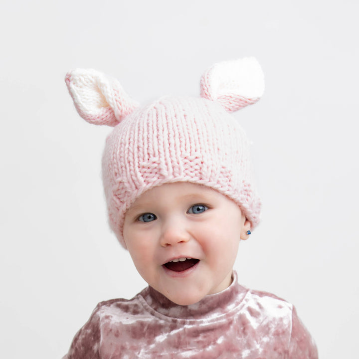 Bunny Ears Blush Beanie Hat Baby & Kids