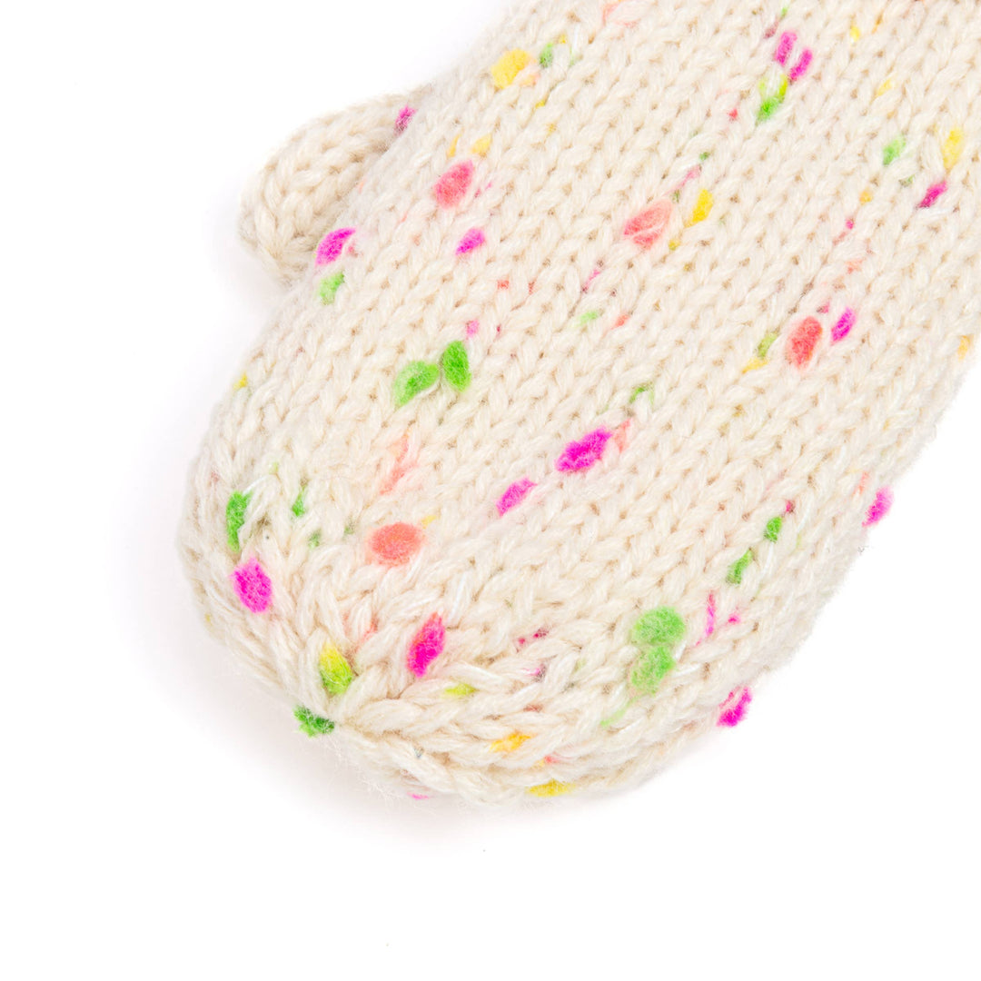 Girls Speckled Knit Mittens