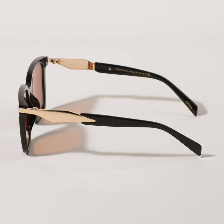 Metal Deco Frame Fashion Sunglasses