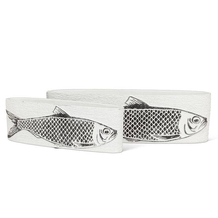Metallic Fish Oval Planter