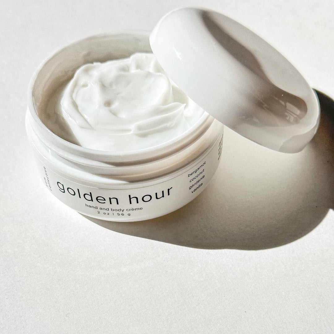 Golden Hour Hand + Body Creme: Mandarin, Gardenia, Musk