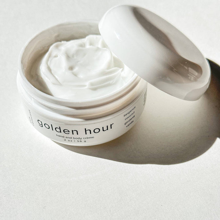 Golden Hour Hand + Body Creme: Mandarin, Gardenia, Musk
