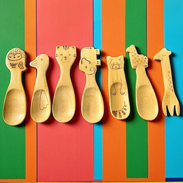 Bamboo Animal Kids & Toddler Utensils | Kids NEW Bestseller