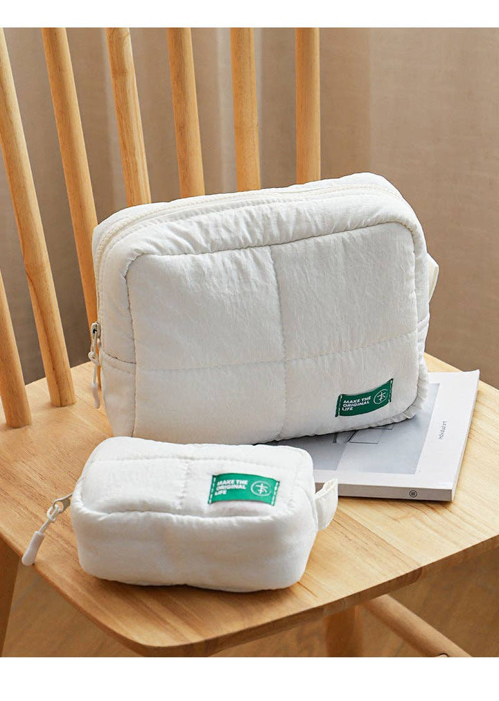 Solid Color Nylon Waterproof Makeup Bag