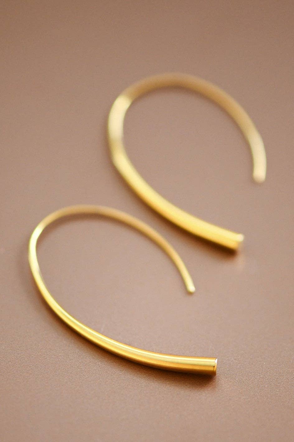 18K Gold PVD Plated Waterproof Stainless Steel Hoop Earrings