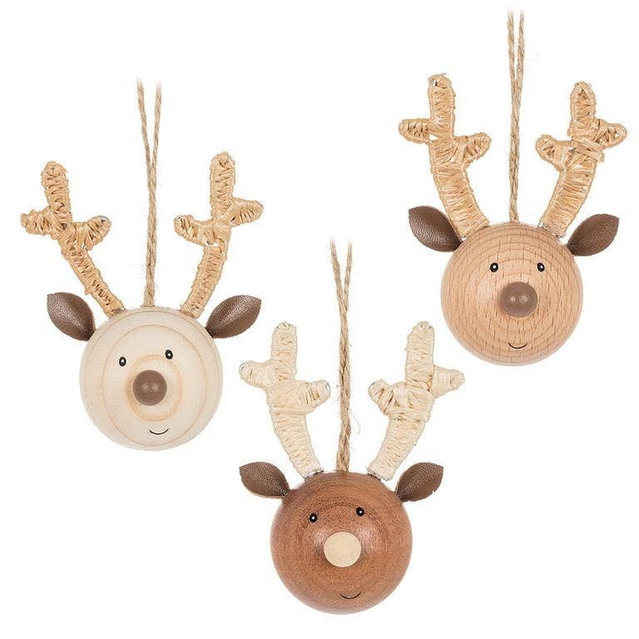 Animal Faces Ornament-3 Assorted-3.5"H