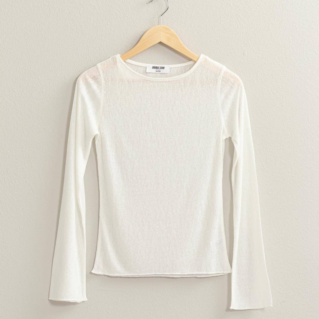 Ribbed Long Sleeve Top