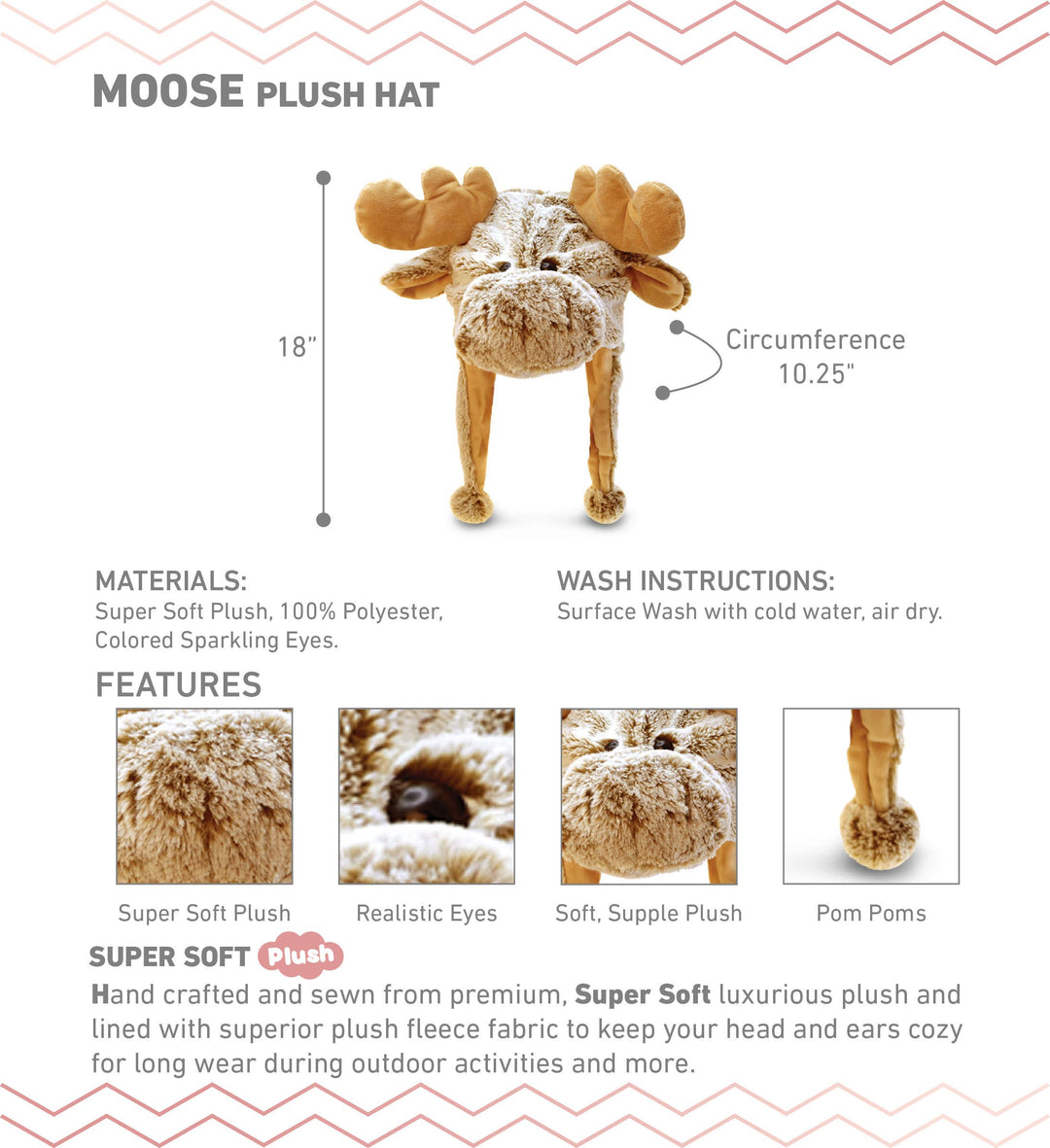 Super-Soft Plush Hat - Moose