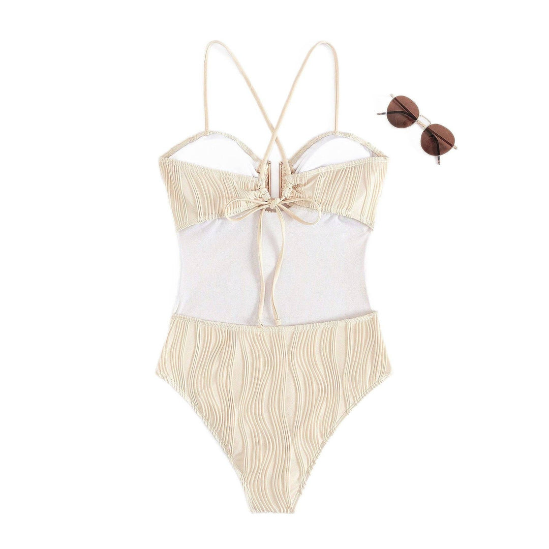 Textured One Piece Swimsuit