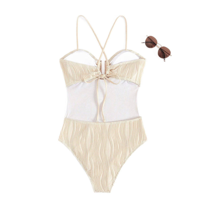 Textured One Piece Swimsuit