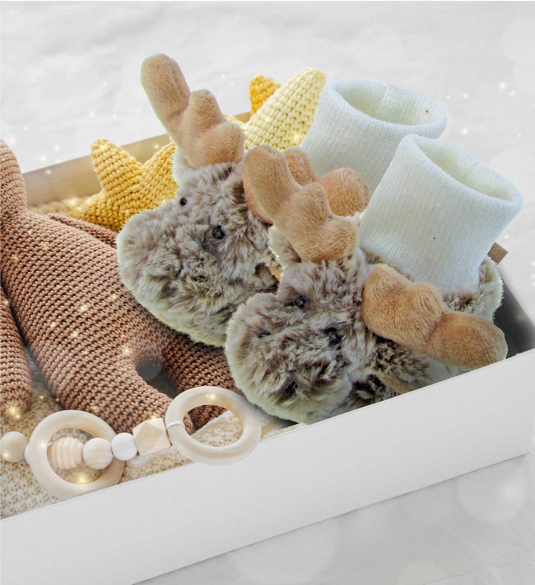 Super Soft Plush Baby Moose Shoes