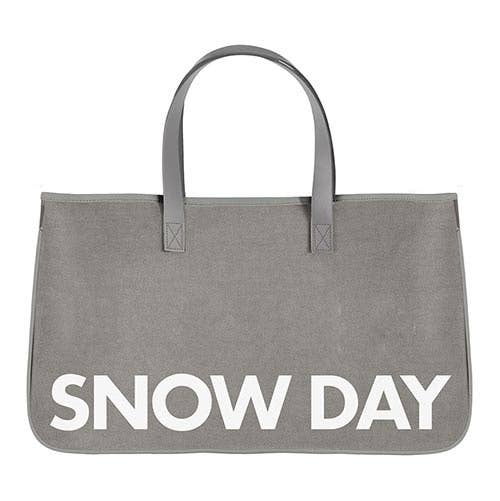 Snow Day Canvas Tote