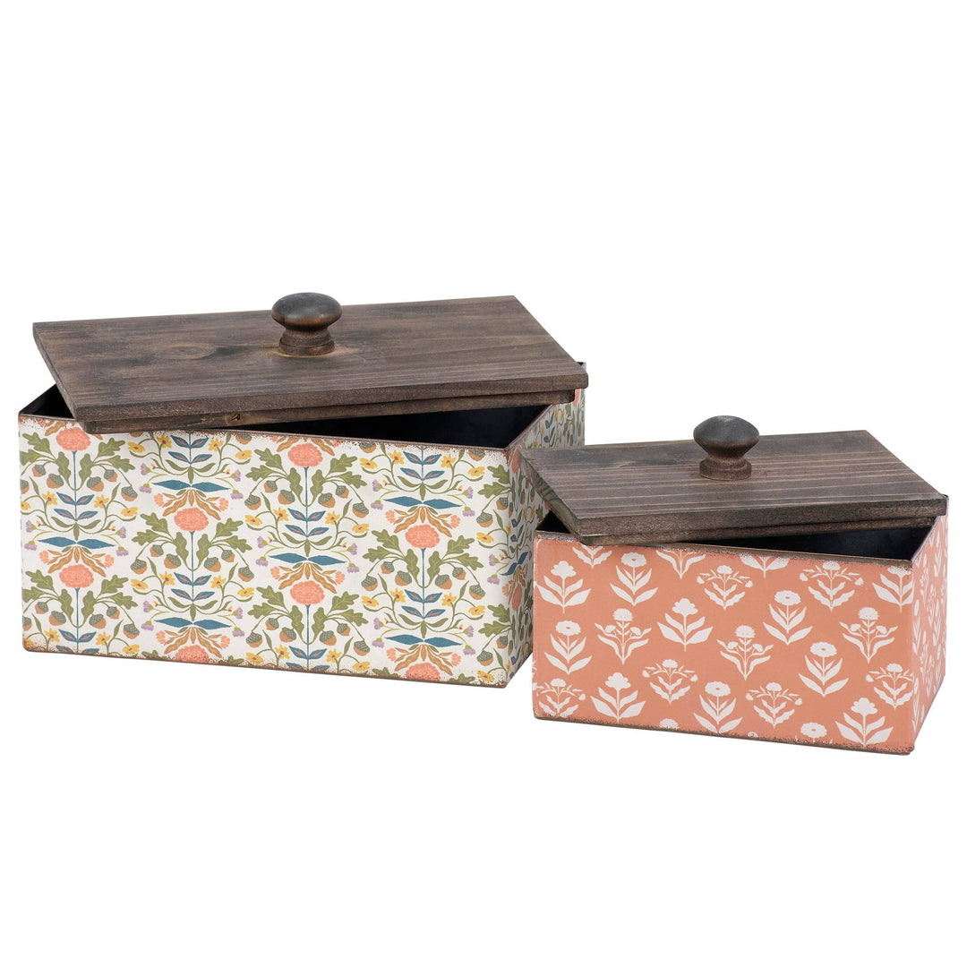 Fall Folk Floral Bin Set
