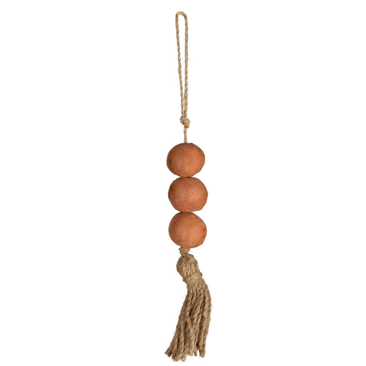 Rambla Beaded Terracotta & Jute Tassel