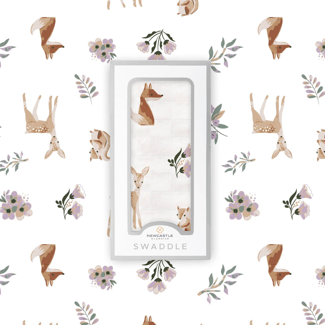 Sierra Fox and Deer Cotton Swaddle