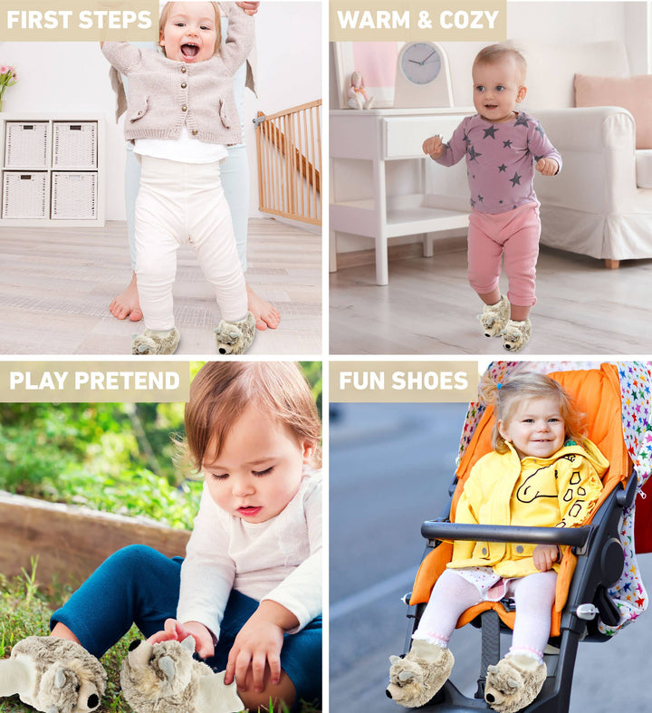 Super Soft Plush Baby Shoes - Wolf