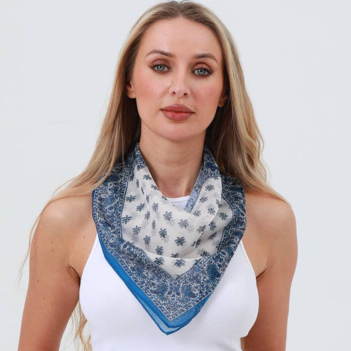 Color-Block Lightweight Print Bandana