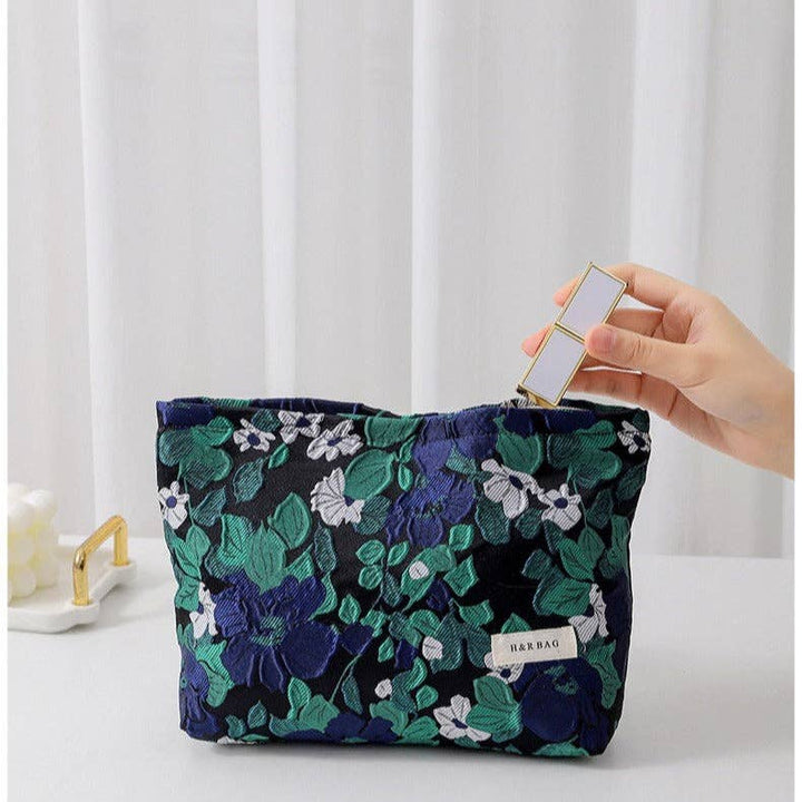 Colorful Embroidery Portable Cosmetic Bag