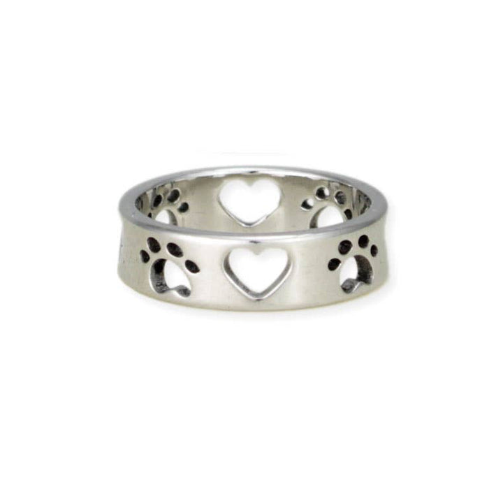 Furrever Friend Heart Paw Band Ring