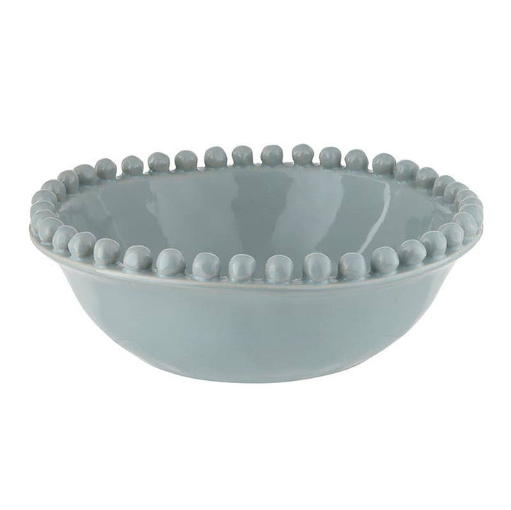 Ceramic Beaded Bowl Coastal Blue