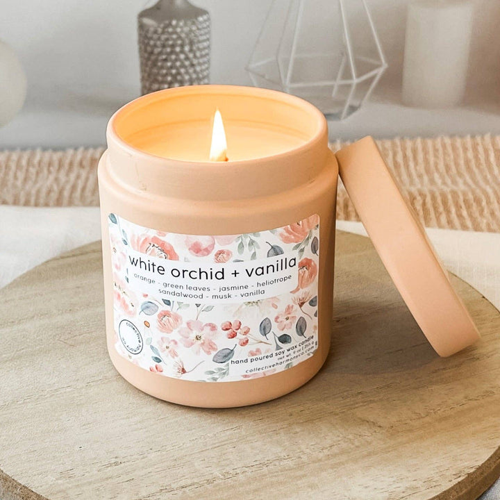 White Orchid + Vanilla Deluxe Candle Tin
