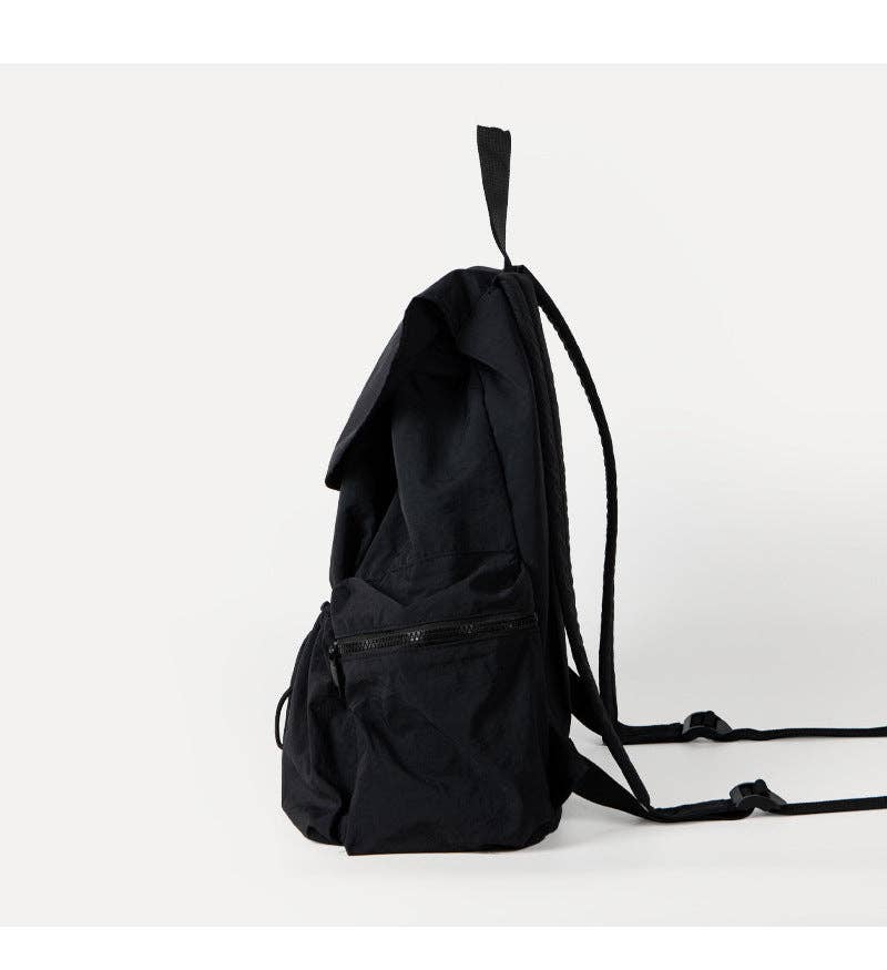Solid Color Nylon Backpack